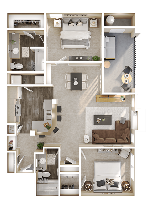 a floor plan of a bedroom and living room